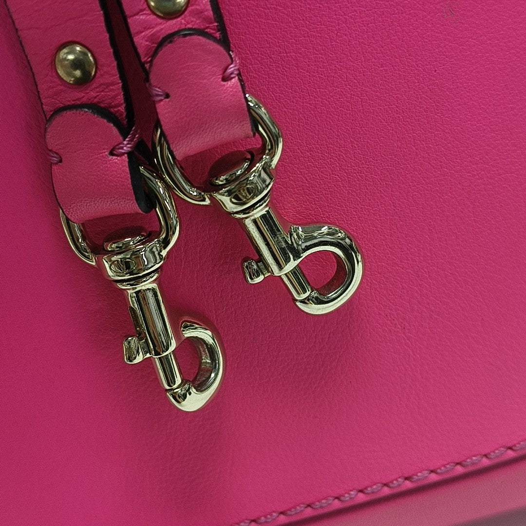 Rockstud Calfskin Red