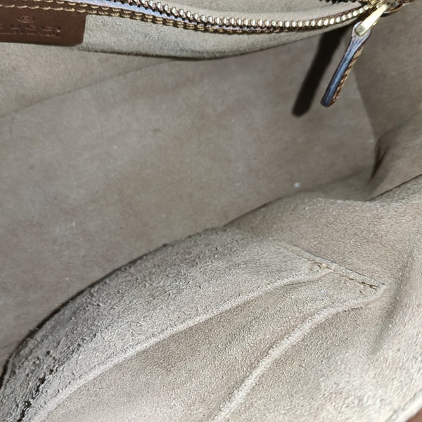 GG Blooms Monogram Coated Canvas Beige