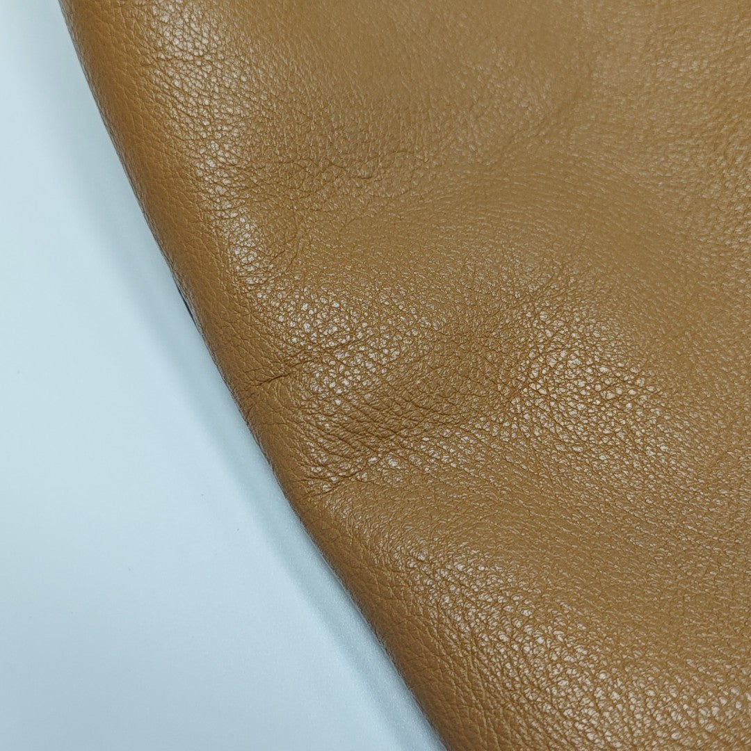 Calfskin Top Handle Bag Brown