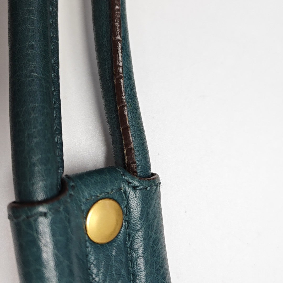 Calfskin Top Handle Bag Green