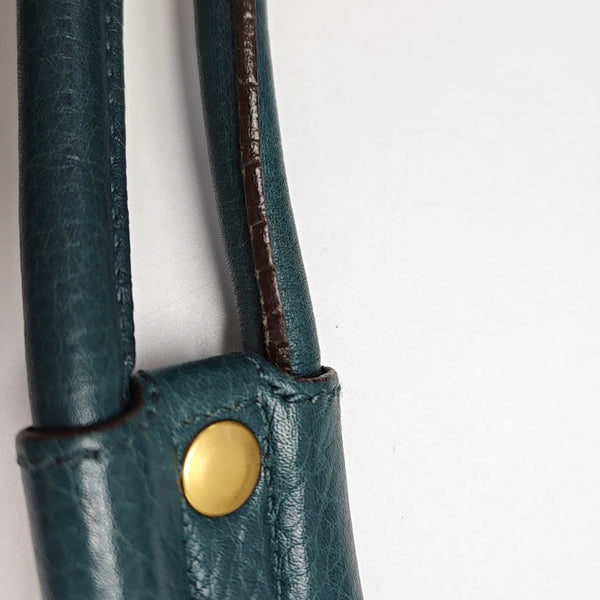 Calfskin Top Handle Bag Green