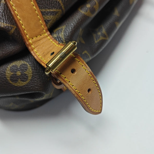 SAUMUR 35 Monogram Coated Canvas Brown
