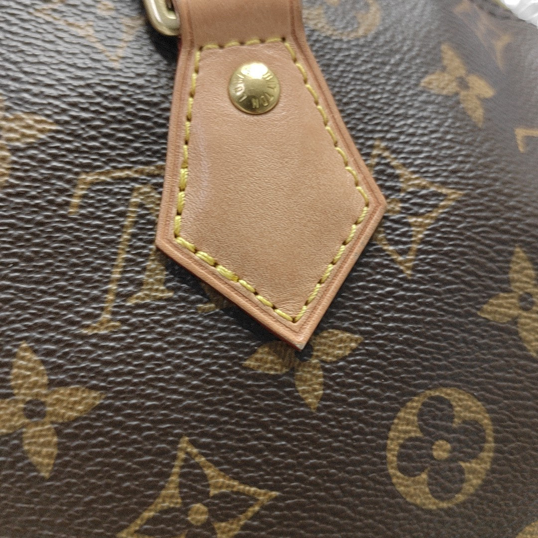 SPEEDY 30 Monogram Coated Canvas Brown