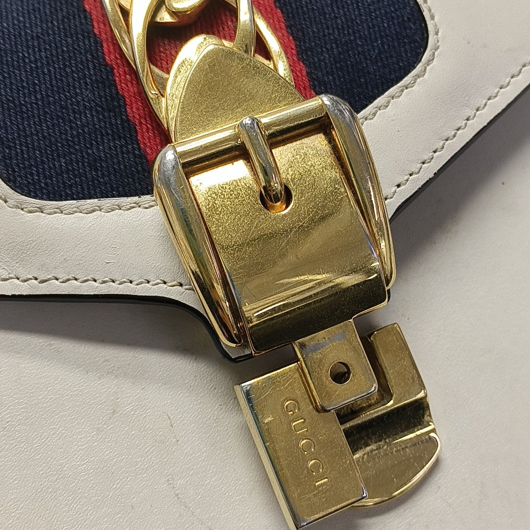 Sylvie Mini Calfskin White