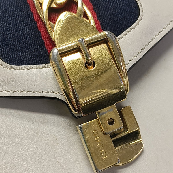Sylvie Mini Calfskin White