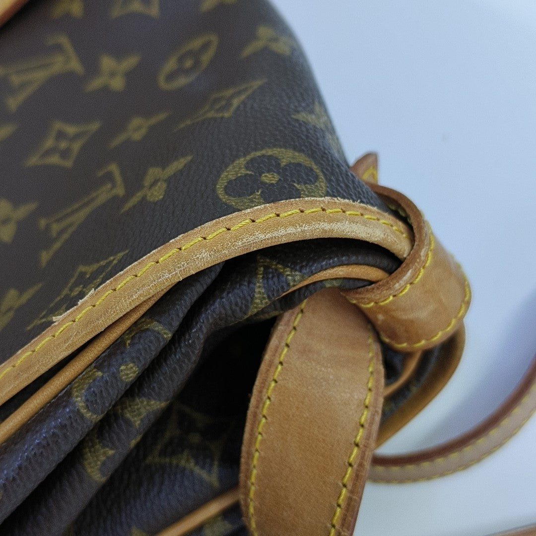 SAUMUR 35 Monogram Coated Canvas Brown