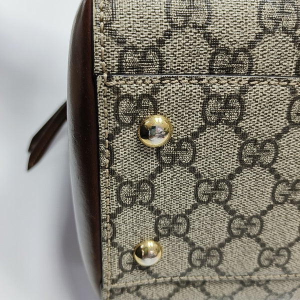 GG Blooms Monogram Coated Canvas Black