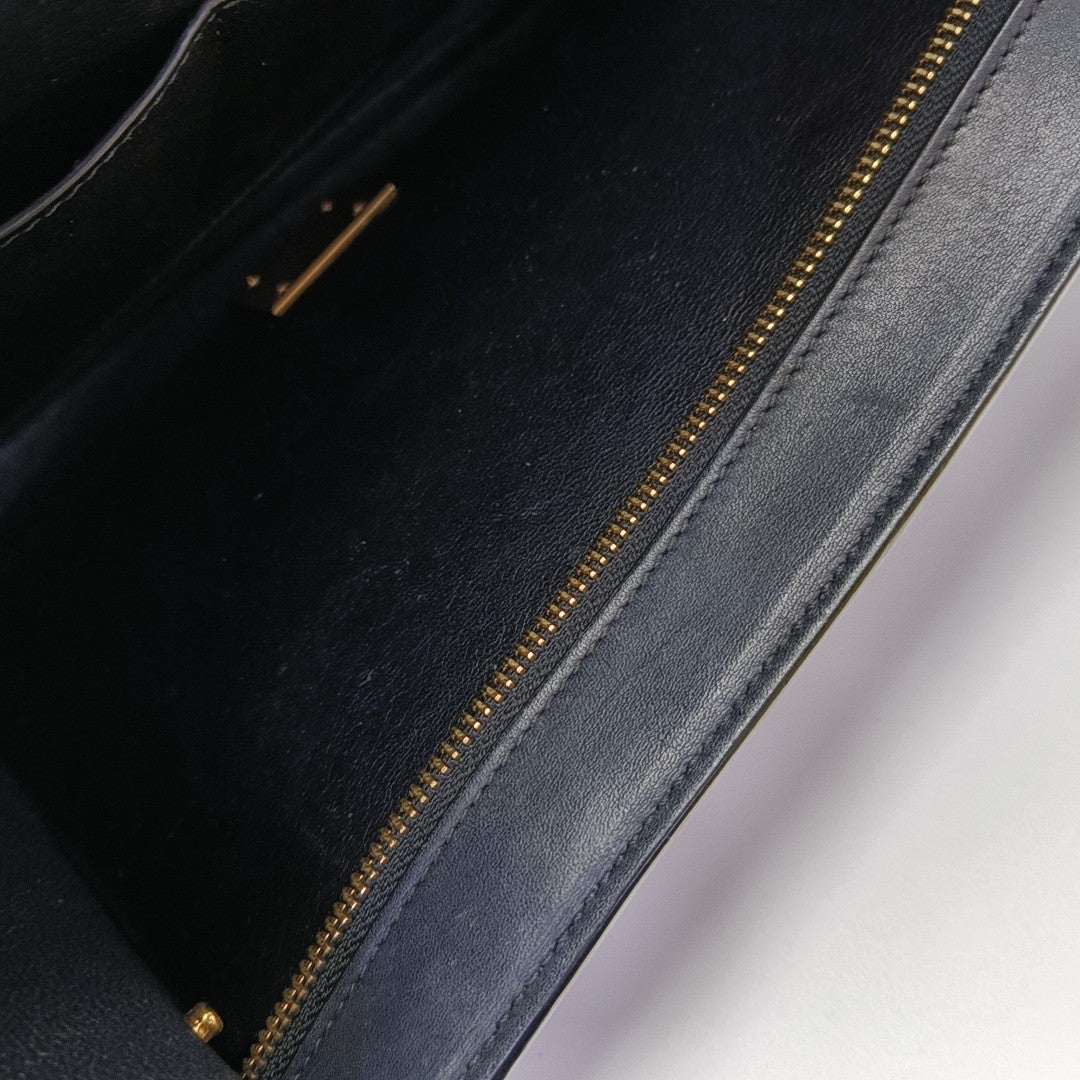 TRAPEZE Small Calfskin Blue