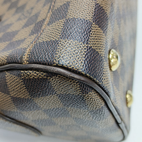 DUOMO Damier Ebene Coated Canvas Brown