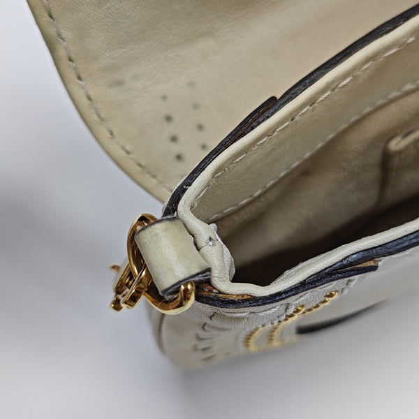 Snaffle Bit Calfskin White
