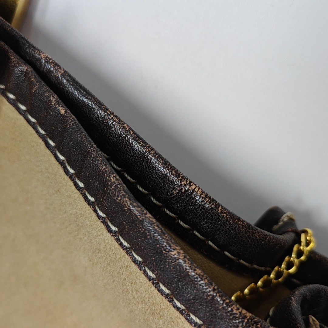 Suede Tote Bag Brown