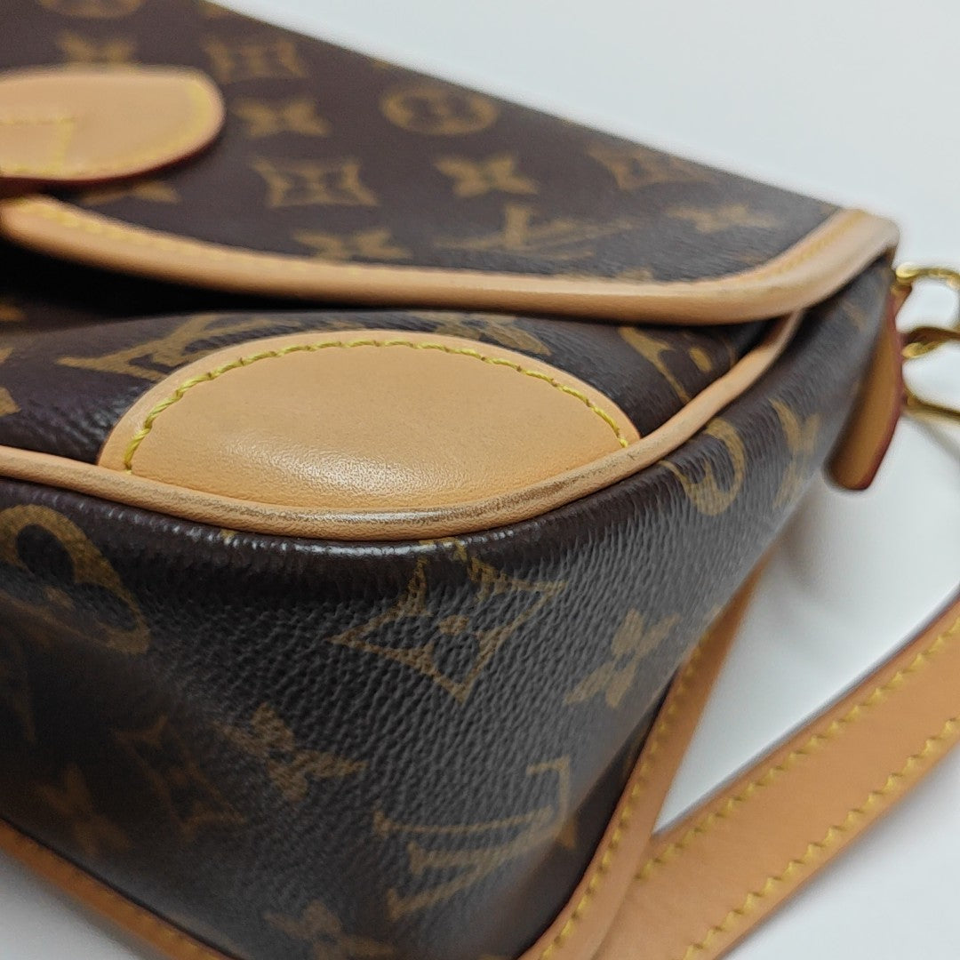 DIANE Monogram Coated Canvas Brown