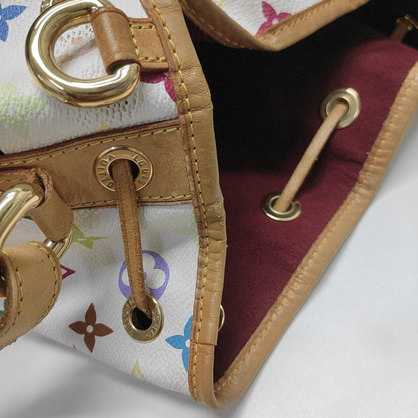 LV × TM NÉONOÉ MM Monogram Coated Canvas White