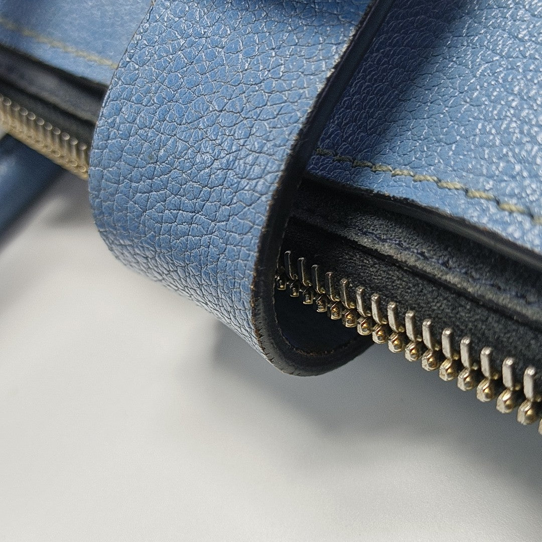 Calfskin Shoulder Bag Blue