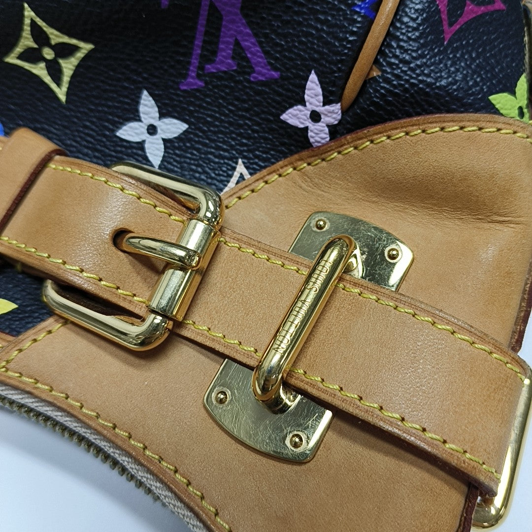 GRETA Monogram Coated Canvas Black