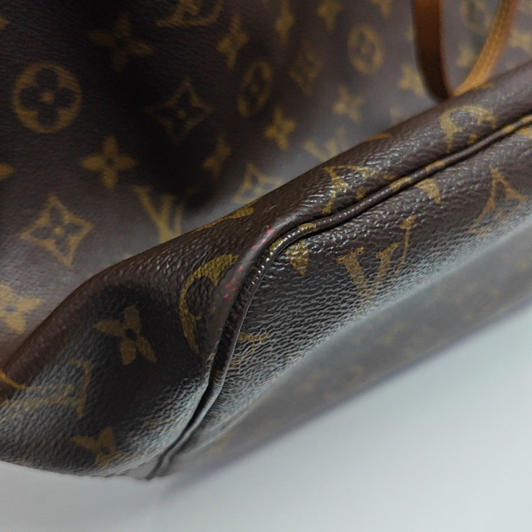 NEVERFULL GM Monogram Coated Canvas Brown