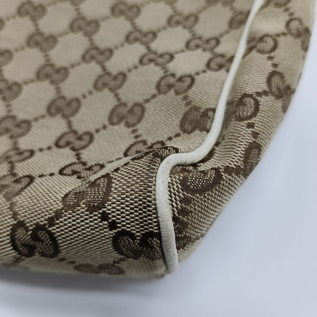 Monogram Canvas Crossbody Bag Beige