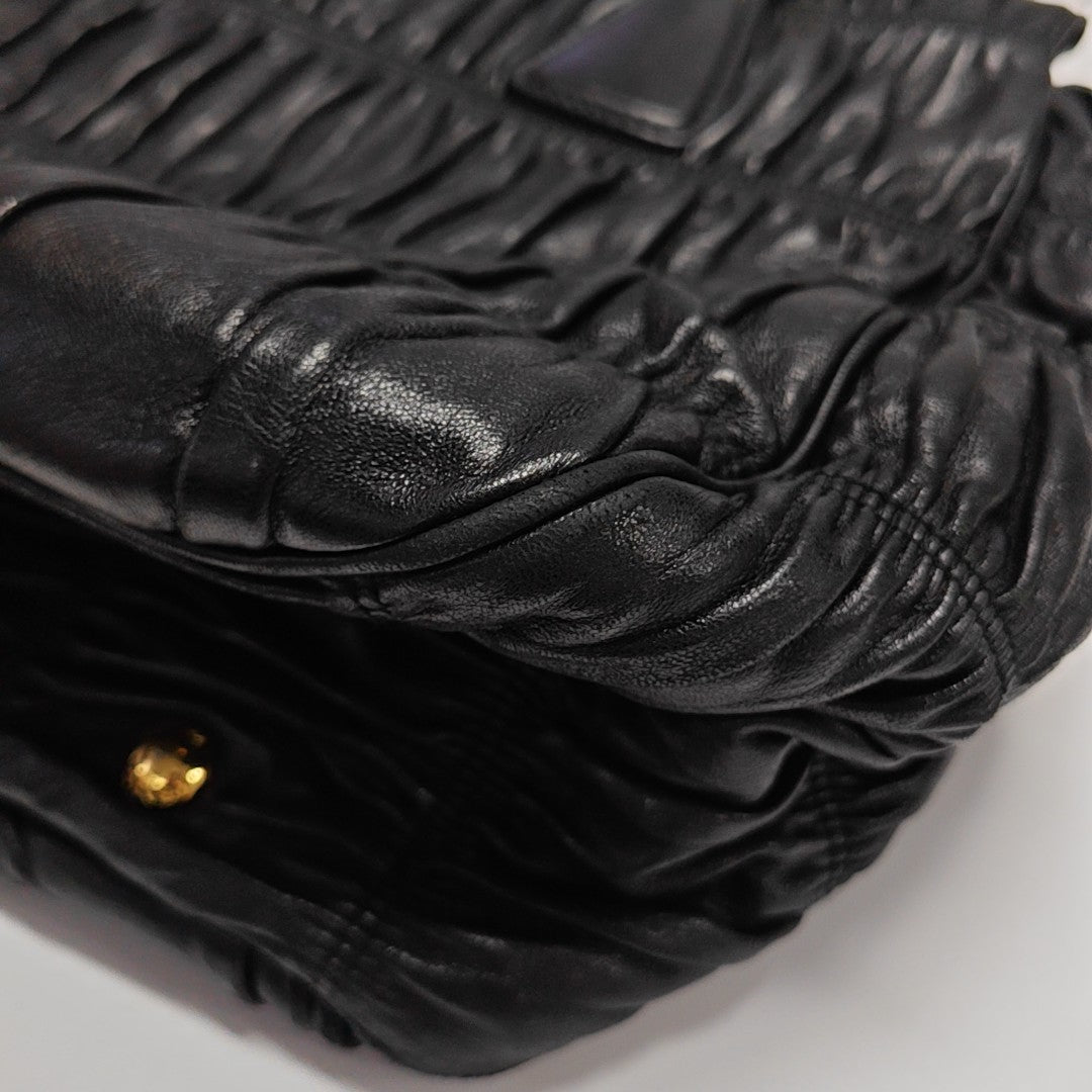Quilted Lambskin Tote Bag Black