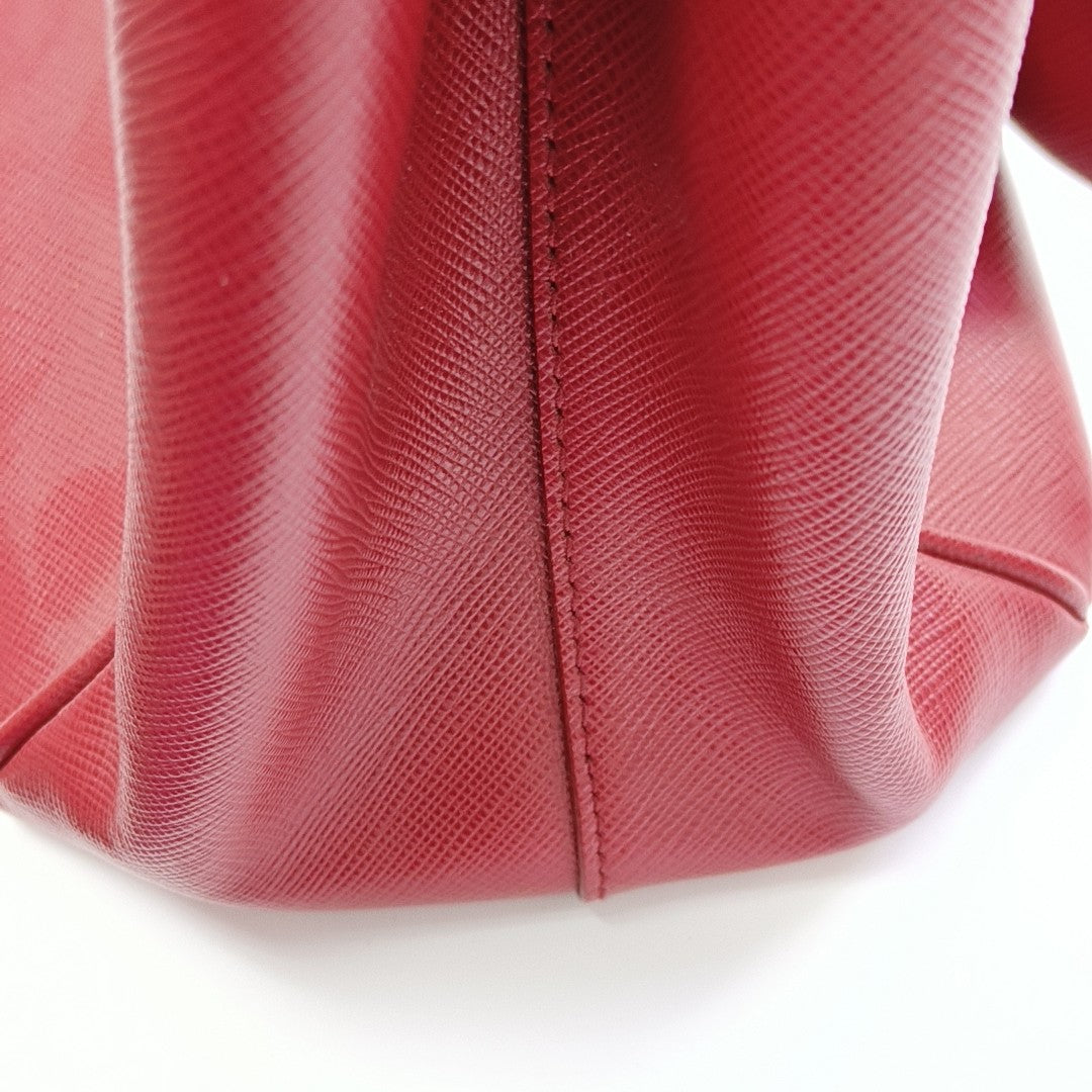Galleria Large Saffiano Calfskin Red