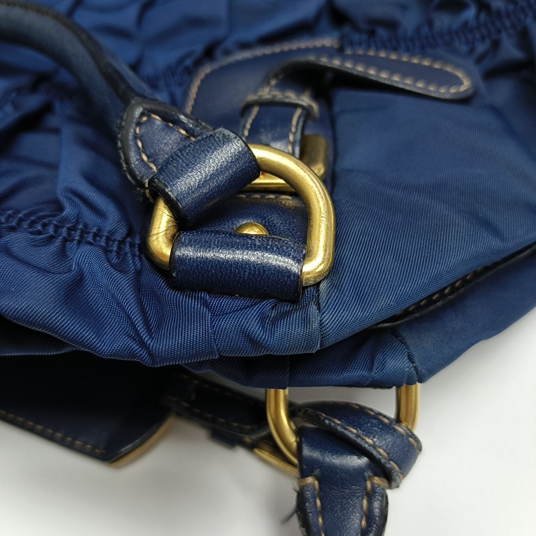 Gaufre Quilted Nylon Blue
