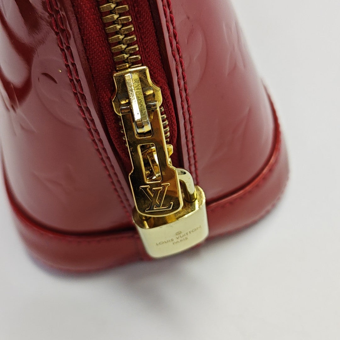 ALMA BB Monogram Patent Leather Red