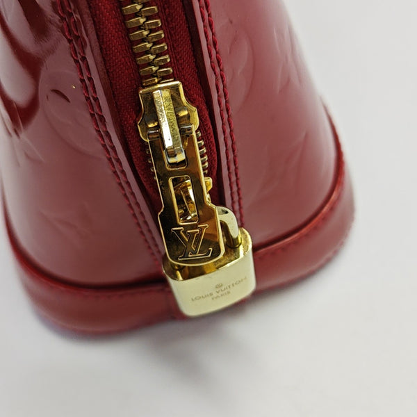 ALMA BB Monogram Patent Leather Red