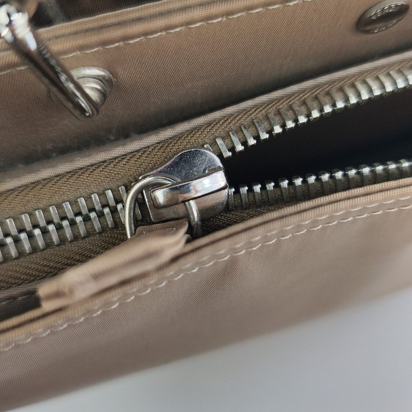 Nylon Shoulder Bag Brown