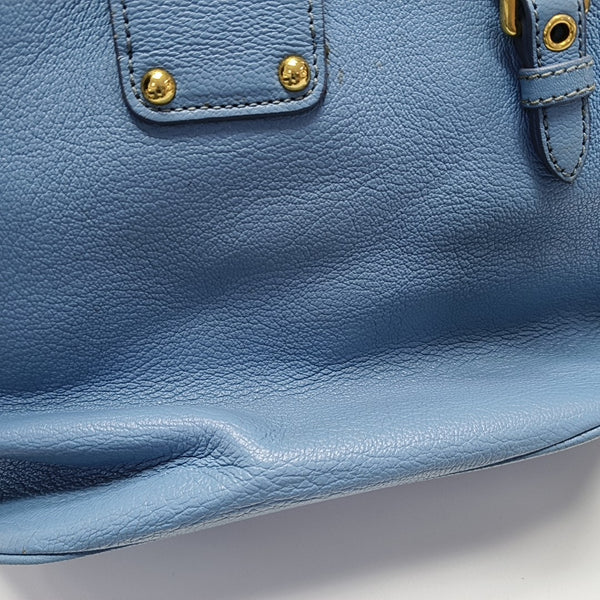 Calfskin Tote Bag Blue