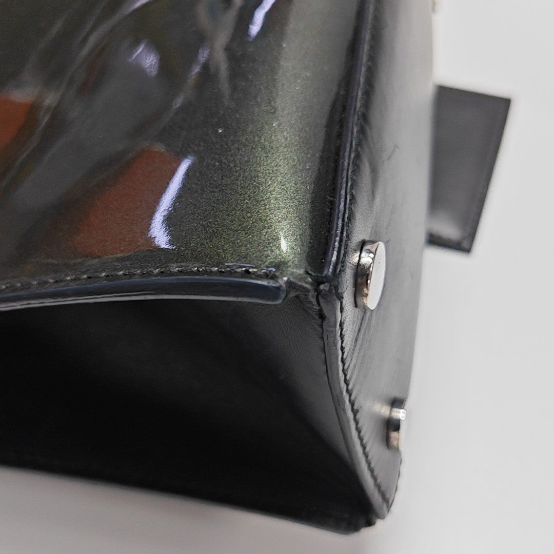 Padlock Work Patent Leather Green