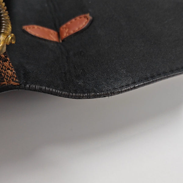 BEAUMARCHAIS Damier Ebene Coated Canvas Brown