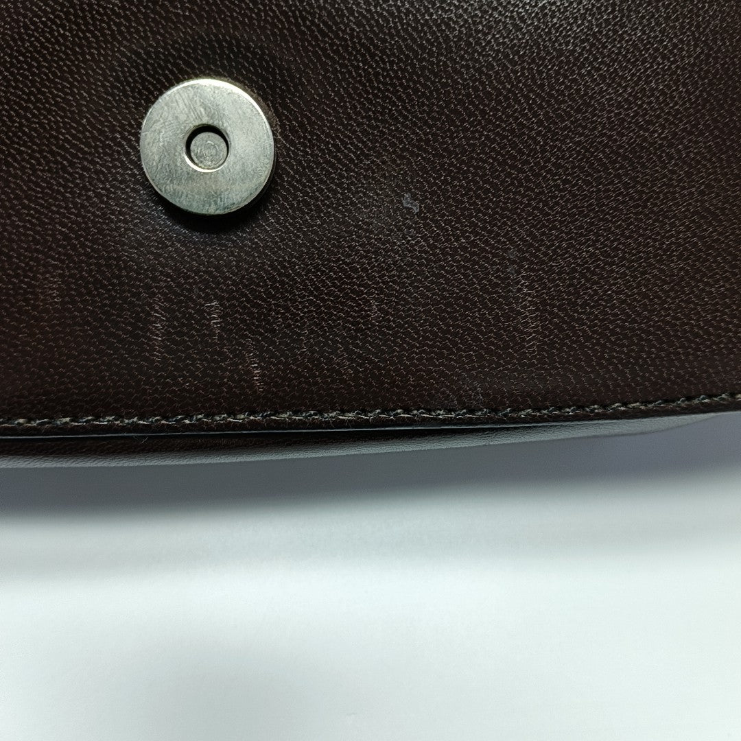 Calfskin Top Handle Bag Brown