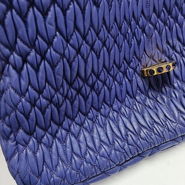 Crystal Quilted Lambskin Purple