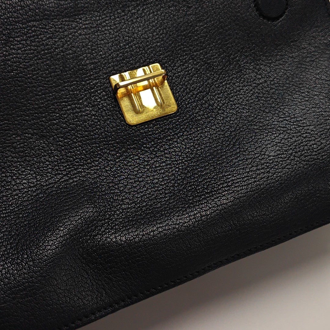 Calfskin Top Handle Bag Blue