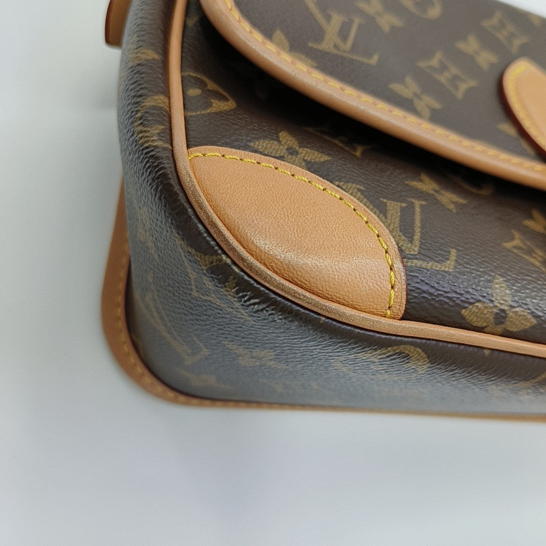 DIANE Monogram Coated Canvas Brown