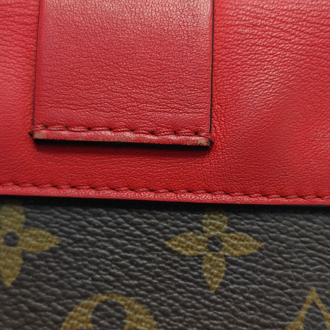 LOCKY BB Monogram Coated Canvas Red