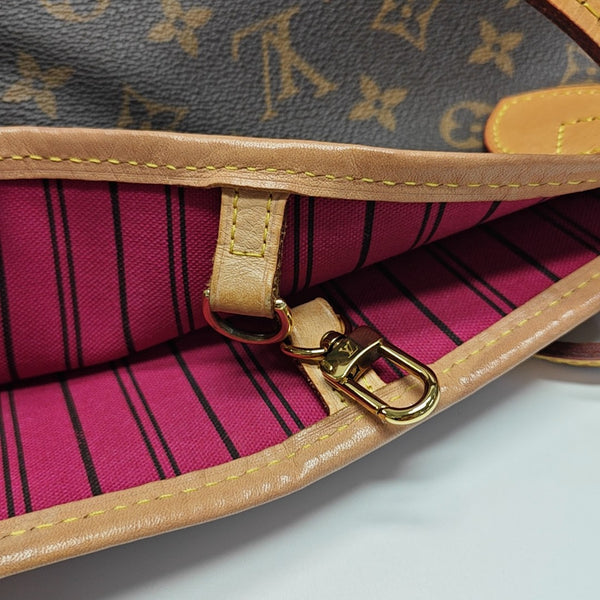 NEVERFULL MM Monogram Coated Canvas Brown
