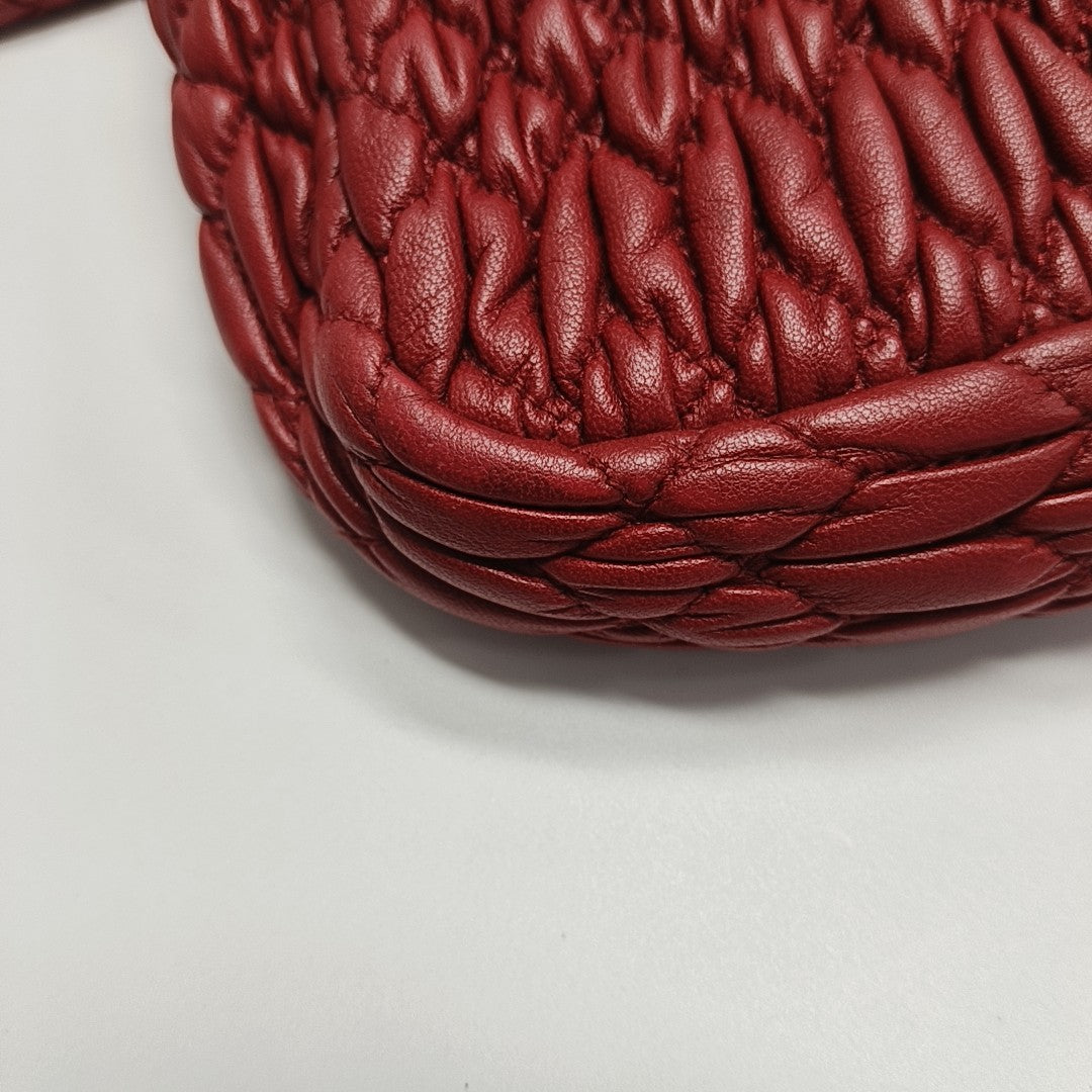 Crystal Quilted Lambskin Red