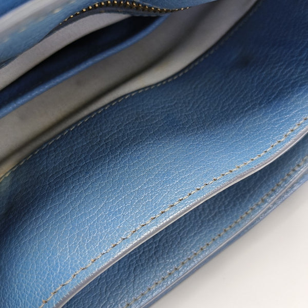 Calfskin Shoulder Bag Blue