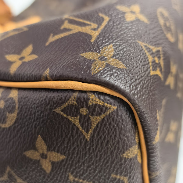 SPEEDY 30 Monogram Coated Canvas Brown