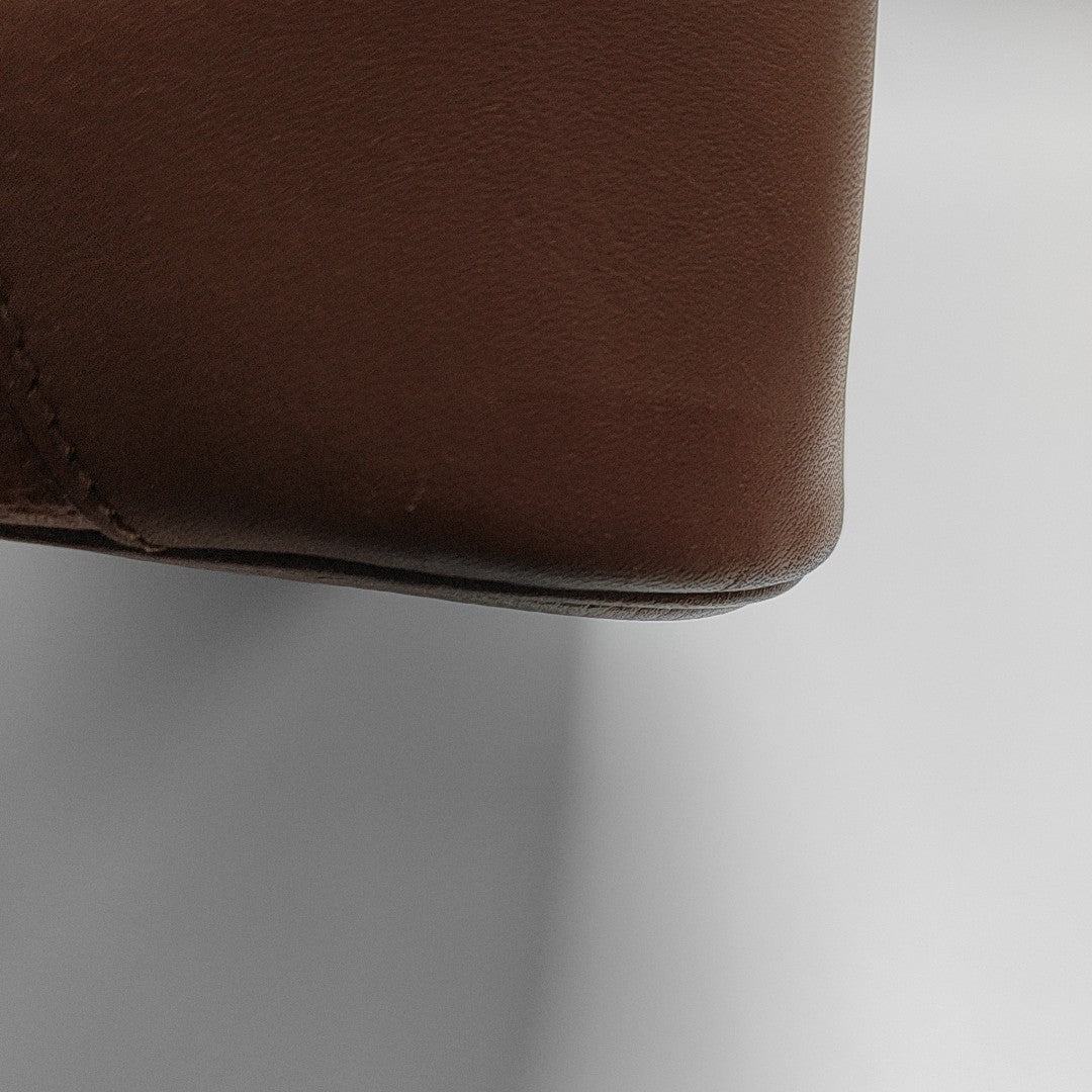 Calfskin Top Handle Bag Brown