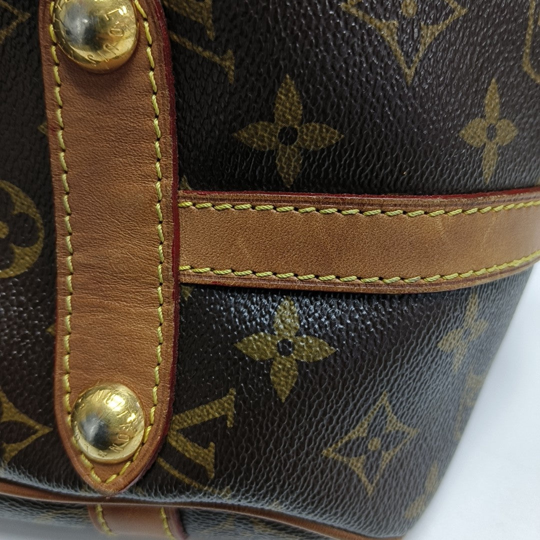STRESA Monogram Coated Canvas Brown
