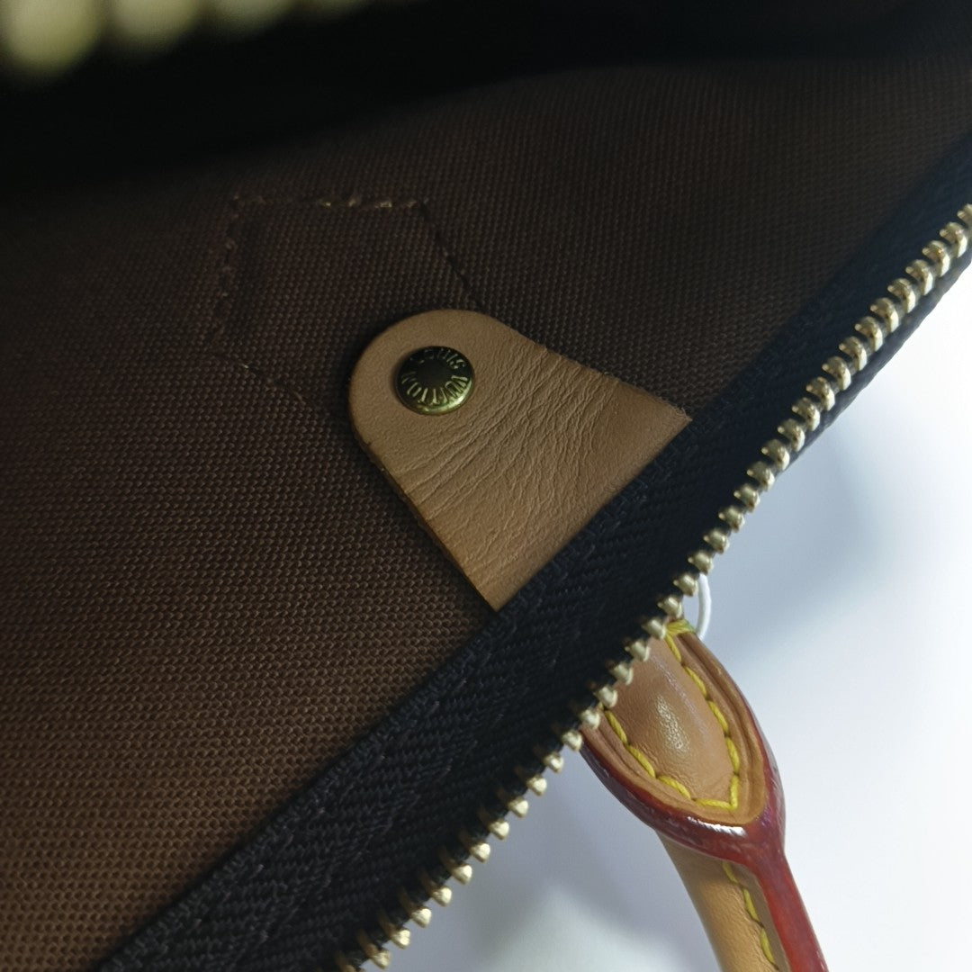 SPEEDY 30 Monogram Coated Canvas Brown