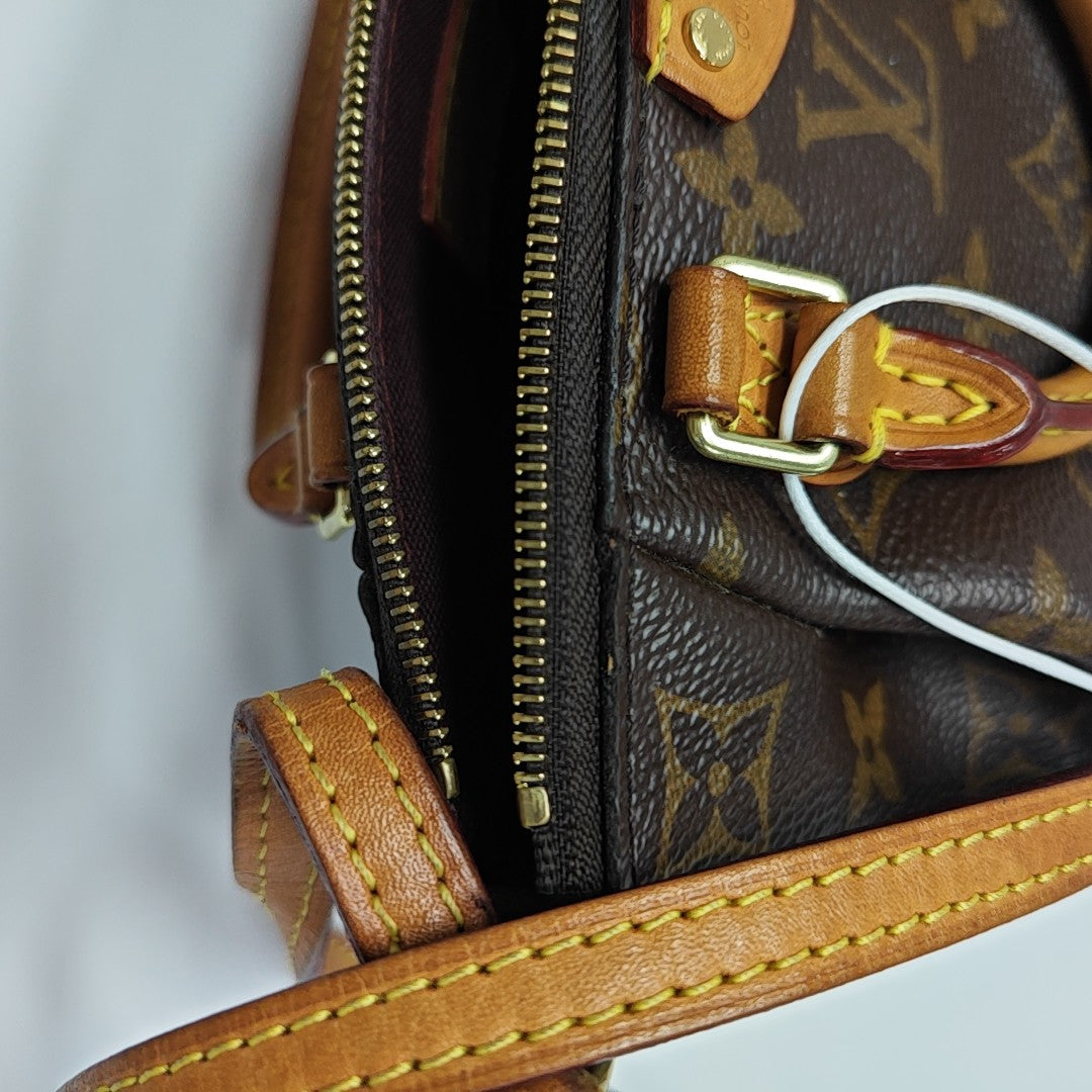 TURENNE Nano Monogram Coated Canvas Brown