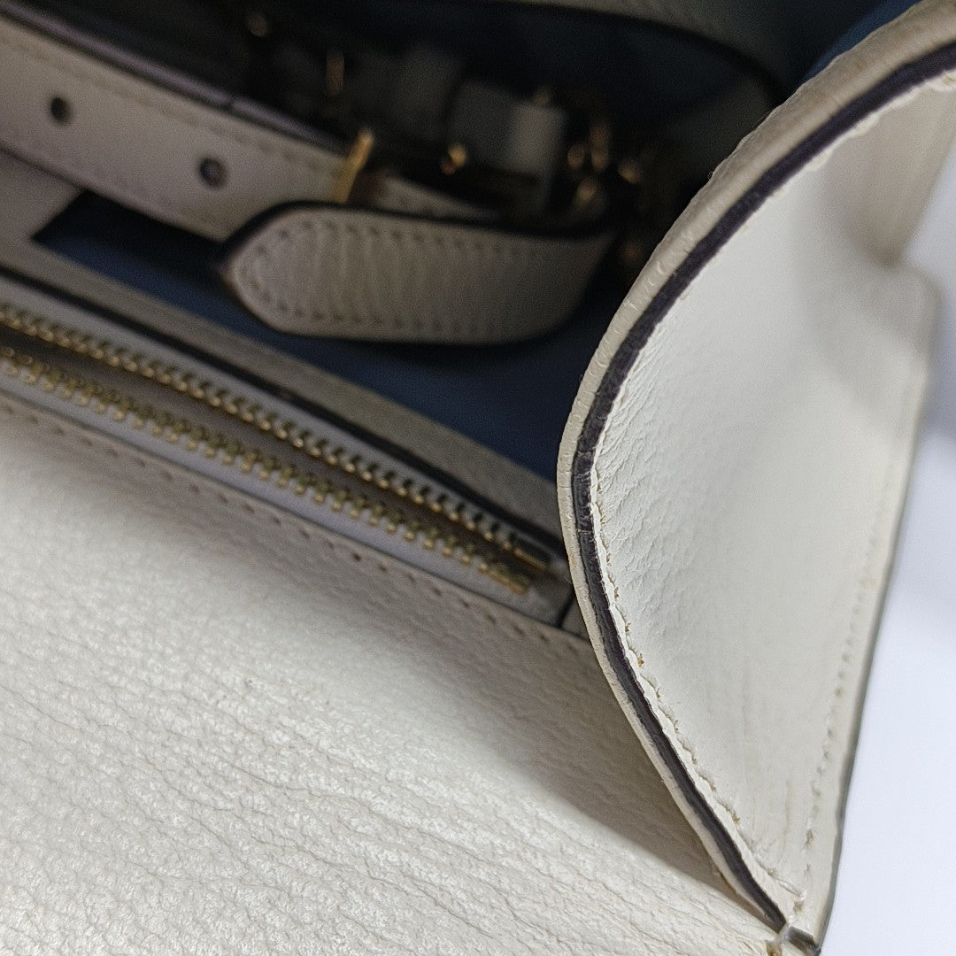 Sylvie Small Calfskin White