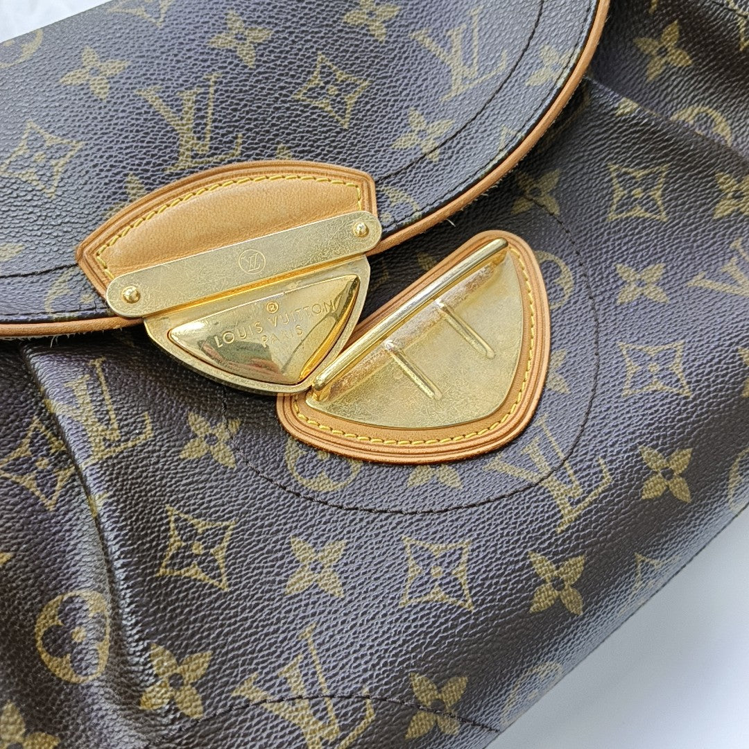 BEVERLY MM Monogram Coated Canvas Brown