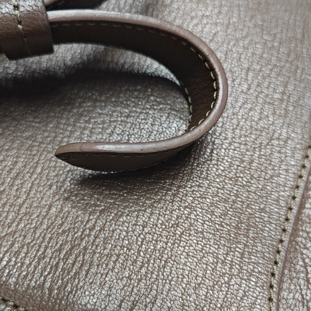 Calfskin Shoulder Bag Brown