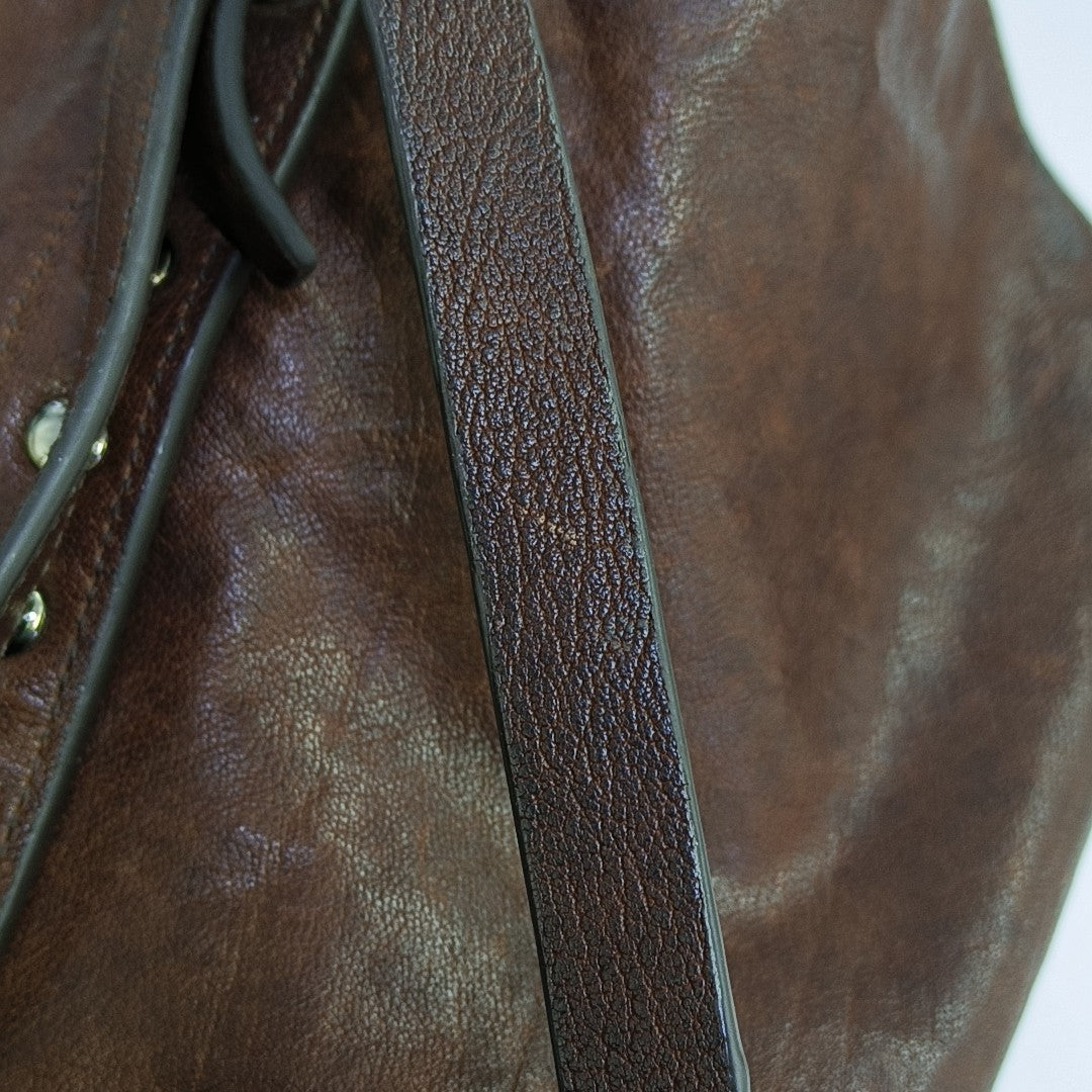 Calfskin Shoulder Bag Brown