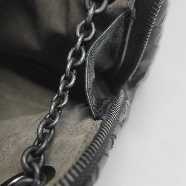 Calfskin Top Handle Bag Black