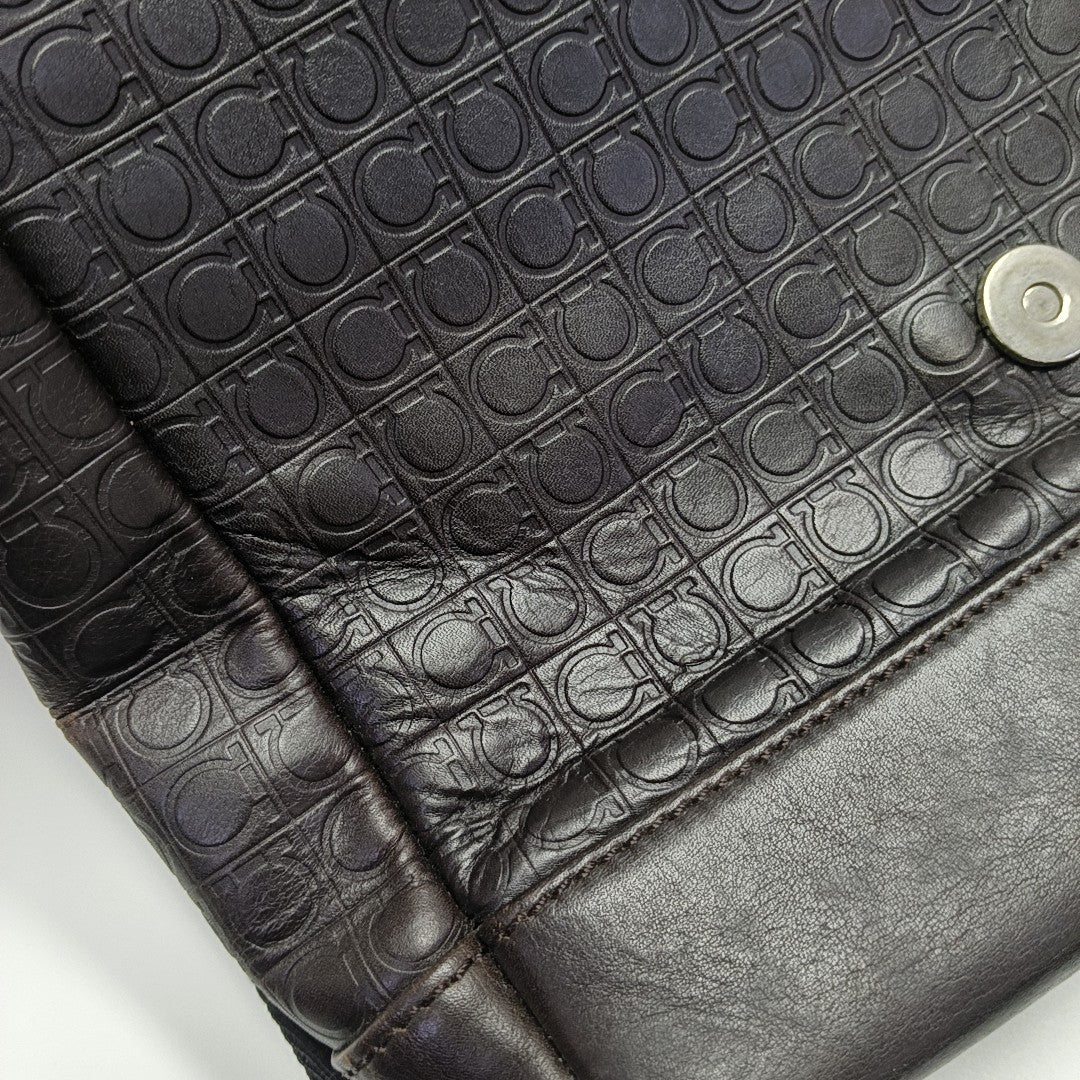 Calfskin Shoulder Bag Brown