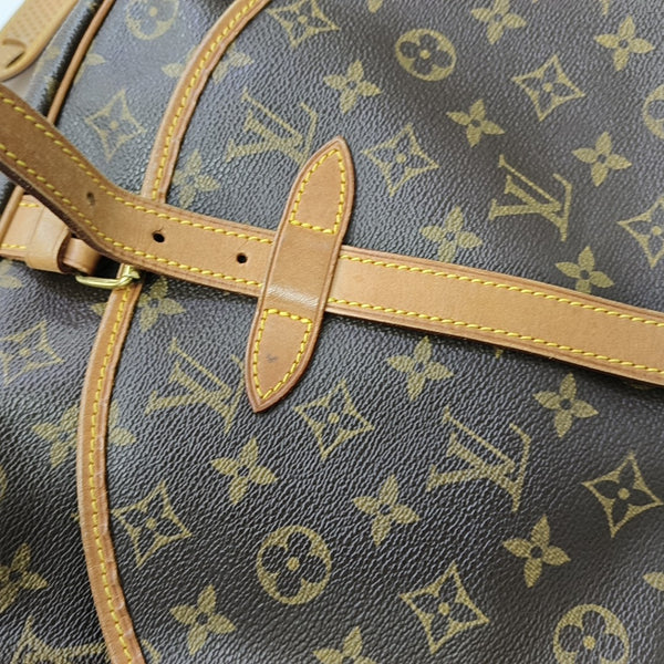 SAUMUR 30 Monogram Coated Canvas Brown